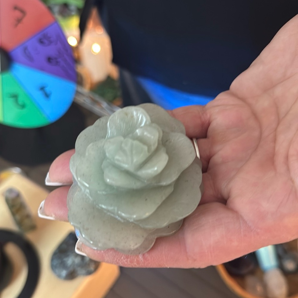 Green Adventuring Hand Carved Rose